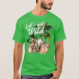 Camiseta Mulheres Zoo Festa de aniversário Safari Animais P