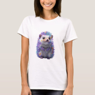 Camiseta Mulheresouriço Vibrante Arco-íris de Tinta
