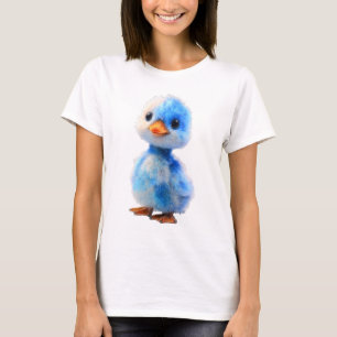 Camiseta Mulherzinha Pato Azul Marmorizado Fofa