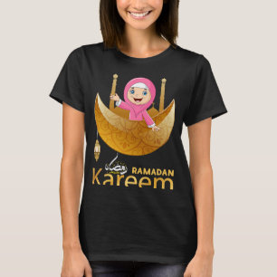 Camiseta Mulim Hijabi Girl Fasting Ramadan Mubarak Kareem 2