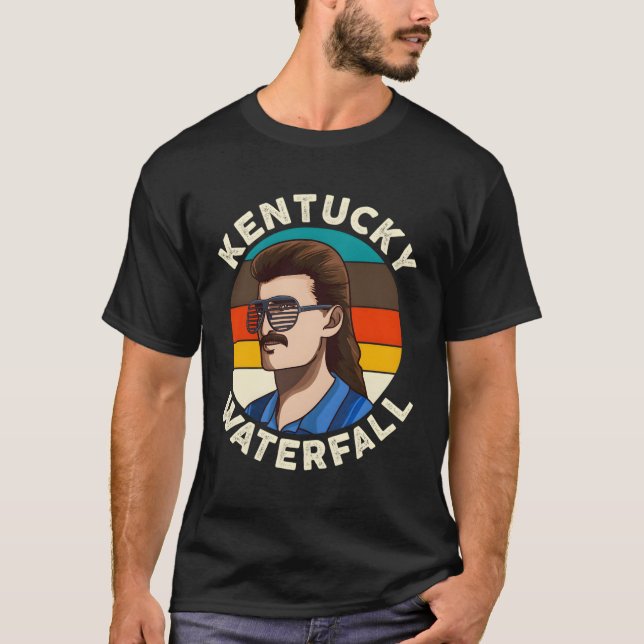 Camiseta Mulle Kentucky Waterfall Redneck Mullet (Frente)