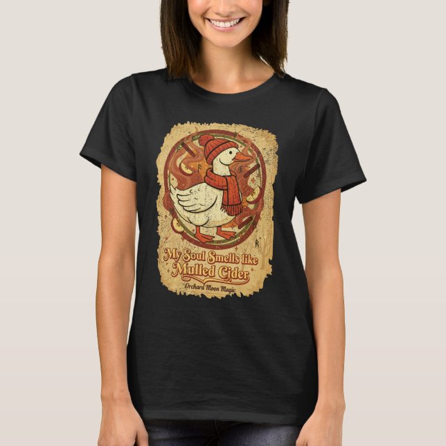 Camiseta Mulled Cider Soul - Cozy Autumn Aesthetic (Frente)