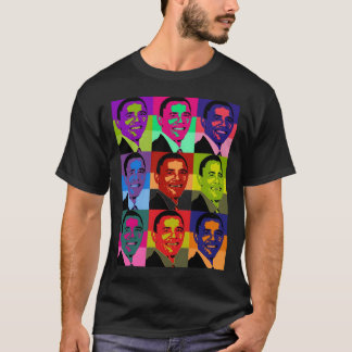 Camiseta Multi de Barack Obama colorido