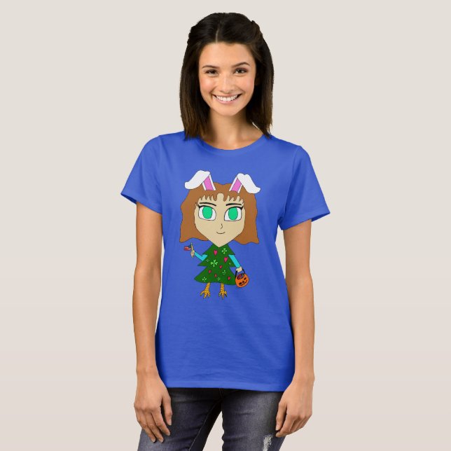 Camiseta Multi Feriado Chibi (Frente Completa)