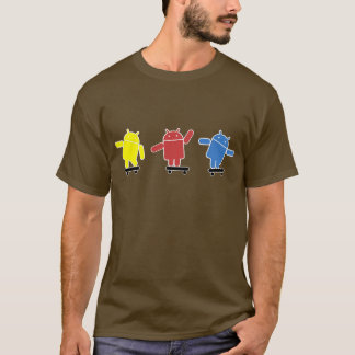 Camiseta Multi skater colorido do Android