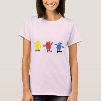 Camiseta Multi skater colorido do Android