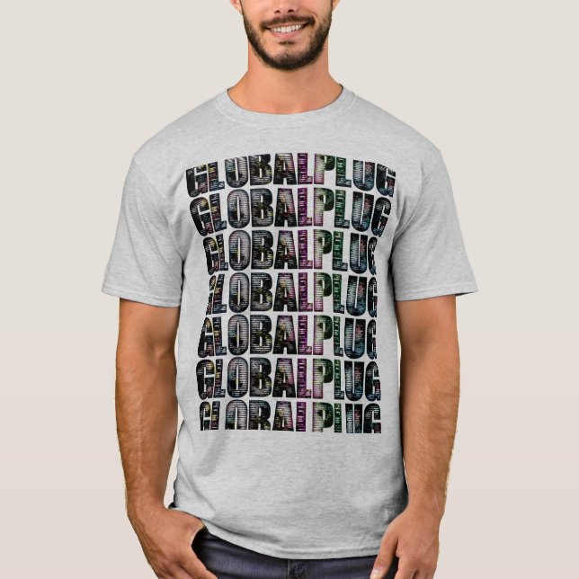 Camiseta Multi Tshirt cinzento do globalplug da cor (Frente)
