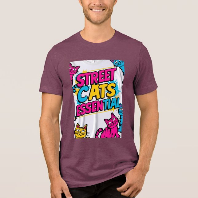Camiseta Multicolor Ousada – Street Cats Essential (Frente)