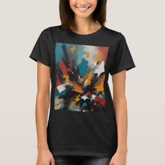 Camiseta  Multicolored Abstract Artwork T  - shirt