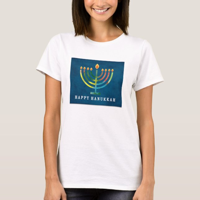 Camiseta MulticolorHappy Hanukkah (Frente)