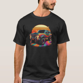 Camiseta multicolorida de carro!