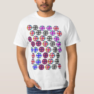 Camiseta multicolorida Union Jacks/Flags