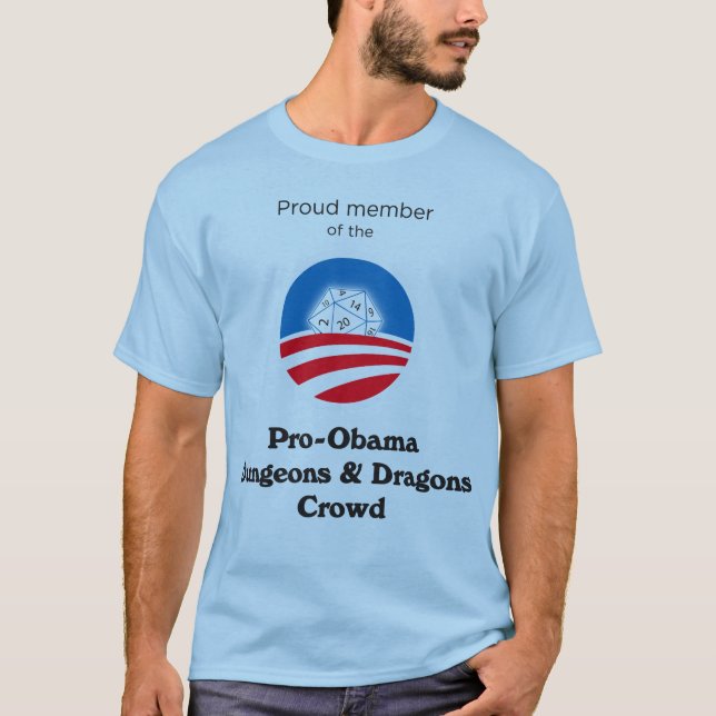 Camiseta Multidão de Pro-Obama D&D (camisa tomada partido (Frente)