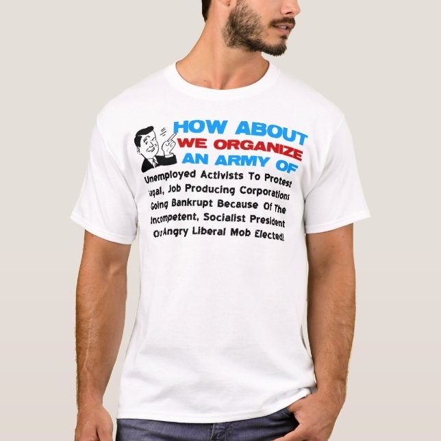 Camiseta Multidão liberal irritada! (Frente)