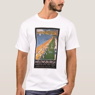 Camiseta Multidões ao longo do poster das estradas de ferr