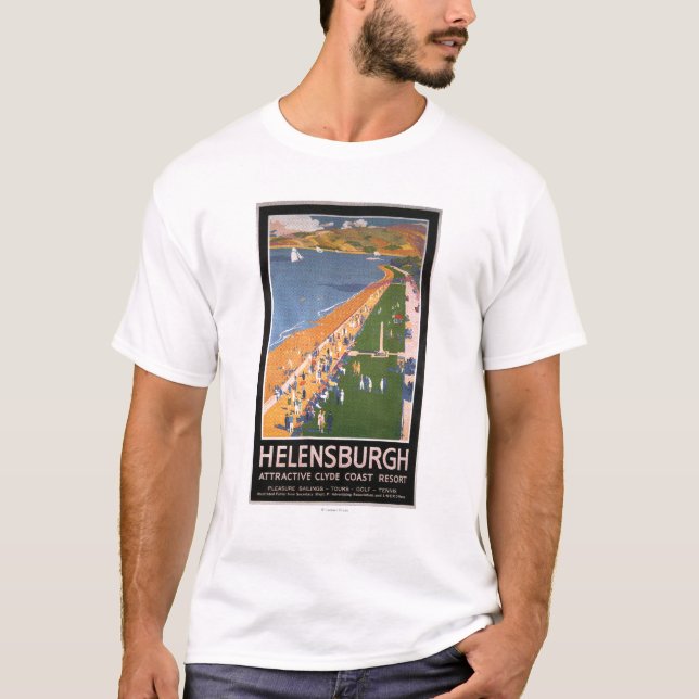 Camiseta Multidões ao longo do poster das estradas de ferro (Frente)