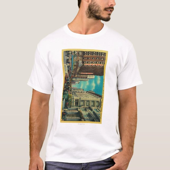 Camiseta Multidões diárias no sétimo e no Broadway (Frente)