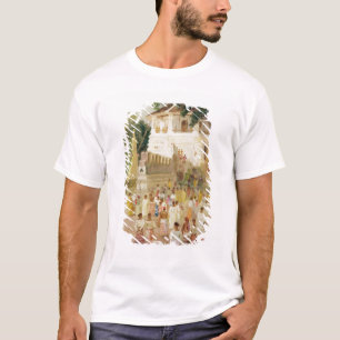 Camiseta Multidões em um monumento em India, 1895 (w/c &