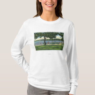 Camiseta Multidões na praia e no parque em Chautauqua