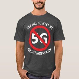 Camiseta Multilingue não ao t-shirt 5G