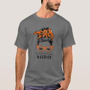 Camiseta Múltipla Esclerose Guerreira Leopard Messy Bun MS