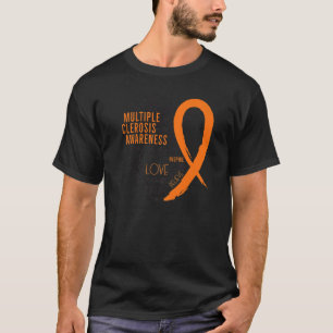 Camiseta Múltipla Esclerose Sensibilização Mês Faixa Laranj
