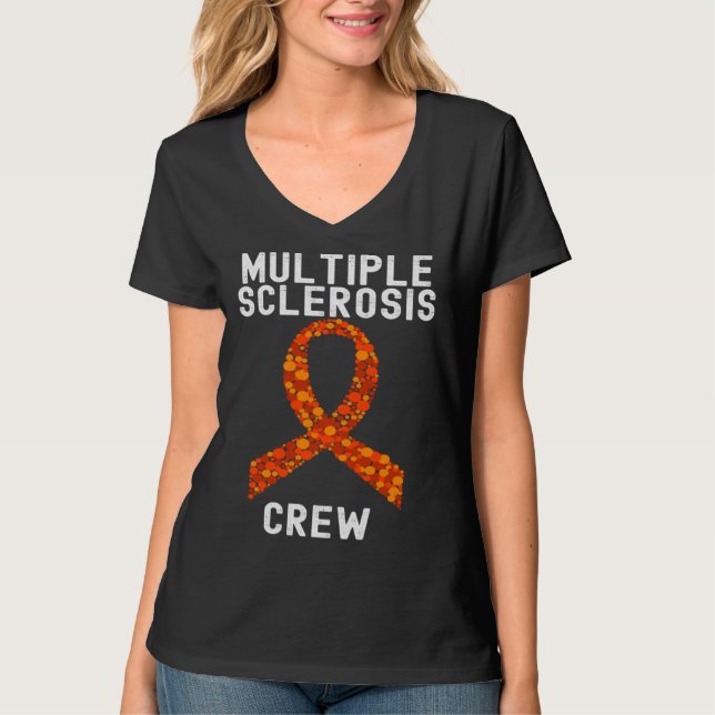 Camiseta Multiple Sclerosis Awareness  Group Quotes Family (Frente)