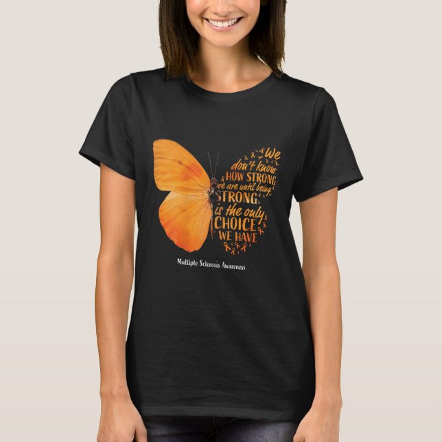 Camiseta Multiple Sclerosis Awareness Women Mom Cute Butter (Frente)