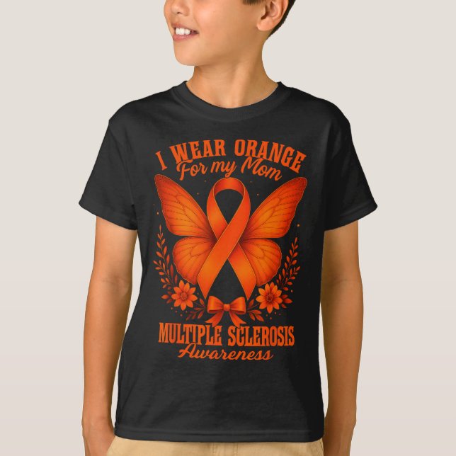 Camiseta Multiple Sclerosis Ms Awareness I Wear Orange For  (Frente)