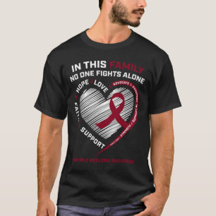 Camiseta Múltiplos Mielomas Sensibilização Irmã Pai Cance S