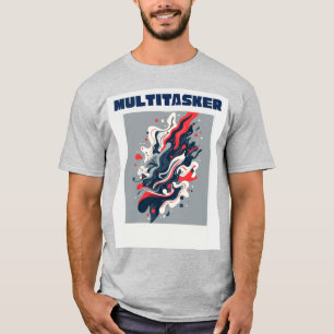 Camiseta Multitarefa - Arte abstrata retro fluida