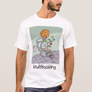 Camiseta Multitarefa engraçada Fazendo malabarismo com cart