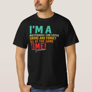 Camiseta Multitarefa Sarcasmo Humor Negro Citação Vida Trab