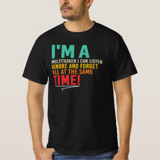 Camiseta Multitarefa Sarcasmo Humor Negro Citação Vida Trab
