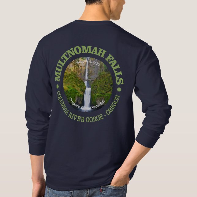Camiseta Multnomah Falls (Verso)