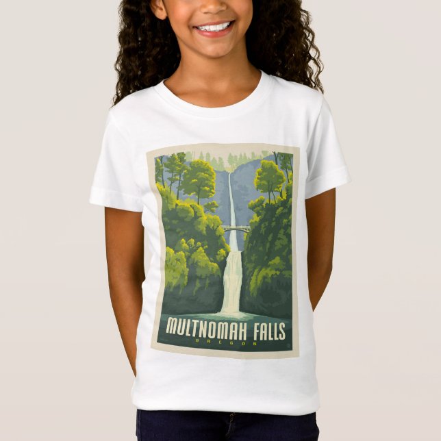 Camiseta Multnomah Falls | Oregon (Frente)