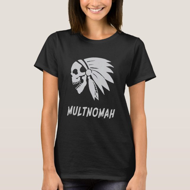 Camiseta Multnomah Native American Nascer Liberdade Indígen (Frente)
