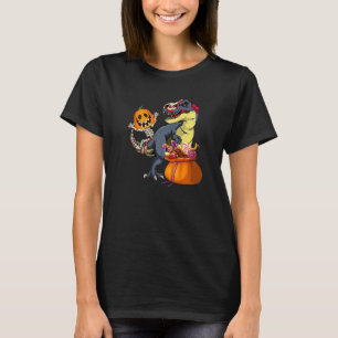 Camiseta Múmia de Esqueleto Montando Dinossauro rex Para Me