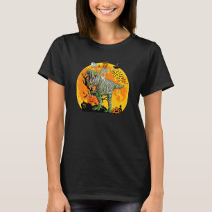 Camiseta Múmia de Esqueleto Montando Dinossauro rex Para Me