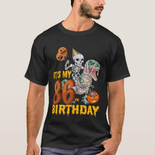 Camiseta Múmia de Esqueleto Montando Dinossauro T rex Engra