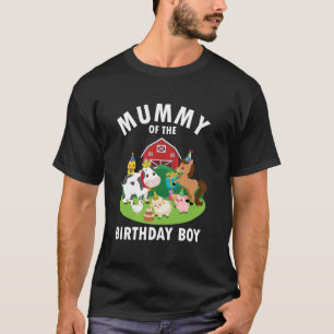 Camiseta Múmia do Menino de Aniversário Animais da Fazenda 