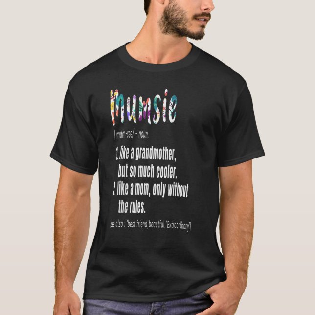 Camiseta Mumsie Definition Dia de as mães e Birthday Grandm (Frente)