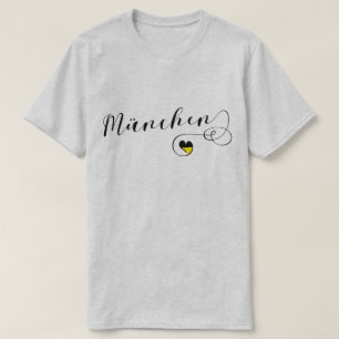 Camiseta München Heart, Love Munique Bavaria