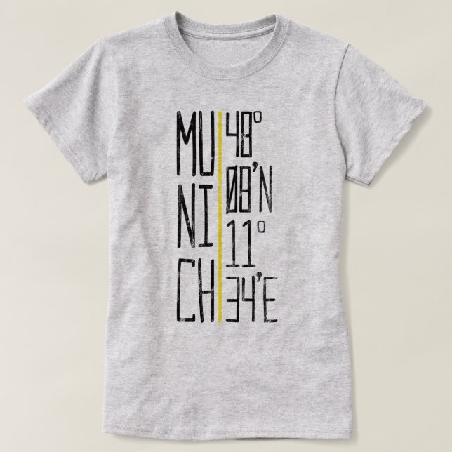 Camiseta München Munique Coordena Tee, Alemanha (Frente do Design)