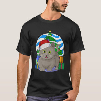 Camiseta Munchkin Cat Engraçado Papais noeis de Natal Decad