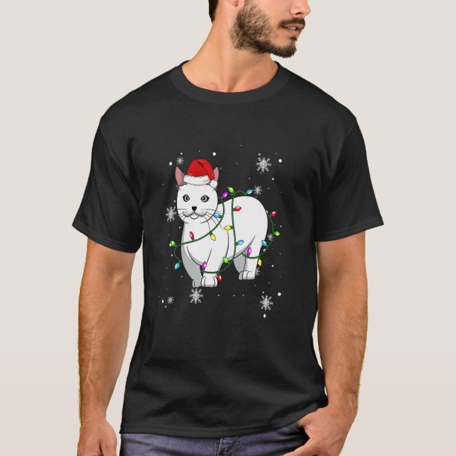Camiseta Munchkin Cat Noite de Natal Papais noeis de gatos (Frente)