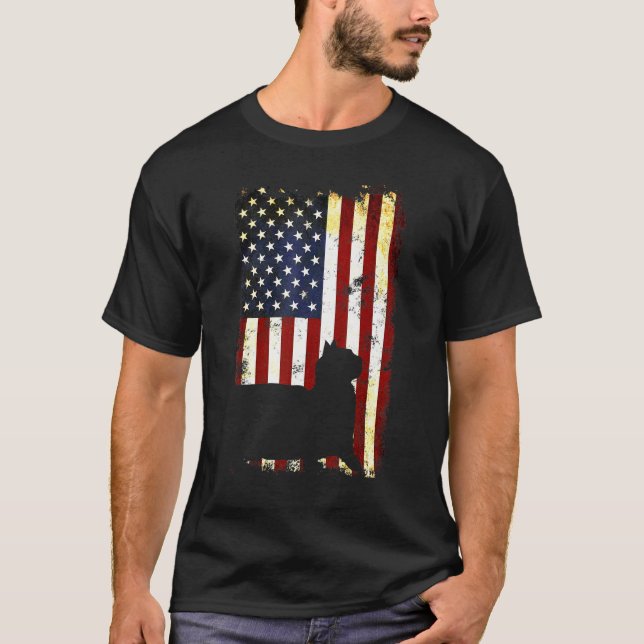 Camiseta Munchkin Silhouette American Flag 4 De Julho (Frente)