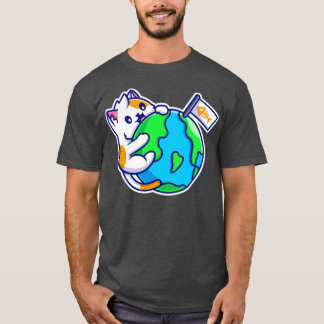Camiseta Mundo Abreguiçoso de Gato Gato