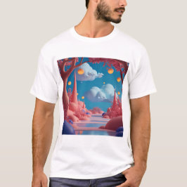 Camiseta Mundo Alienigena Rosa