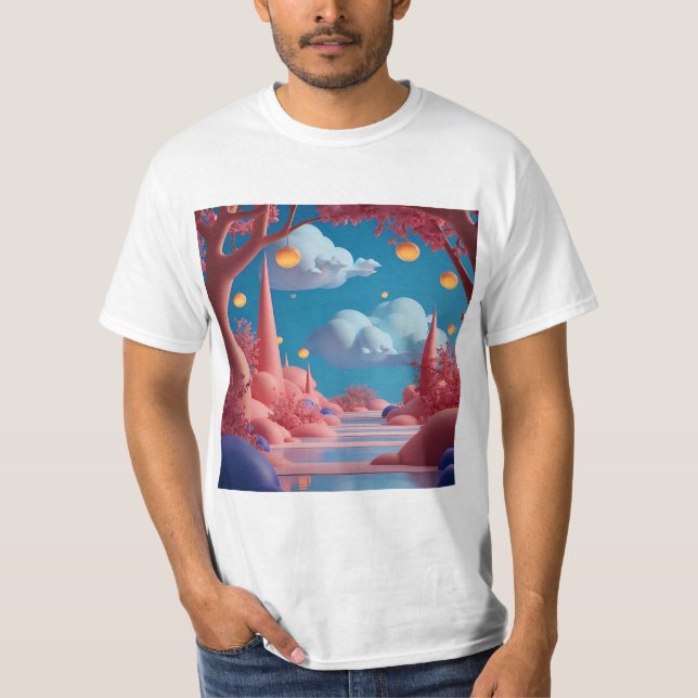 Camiseta Mundo Alienigena Rosa (Frente)